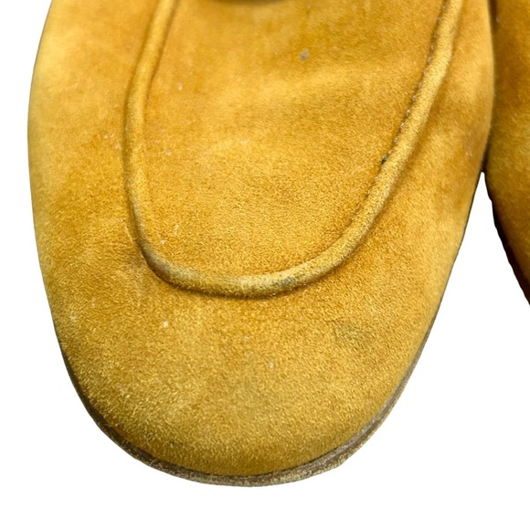 M.GEMI Suede Loafers Made in Italy – Mustard Yellow/Tan – Size 36.5 (US 6.5–7) - Picture 9 of 12